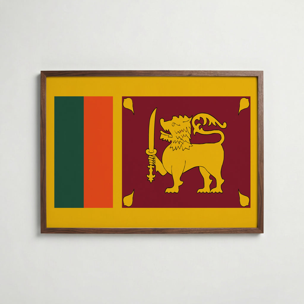 Sri Lanka National Flag Poster poster – väggdekoration för hemmet – köp hos Bozetto