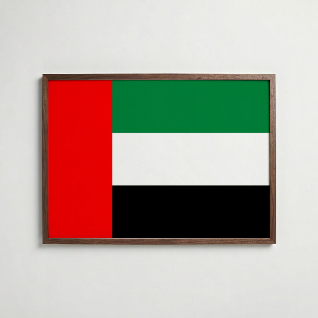 United Arab Emirates National Flag Poster poster – väggdekoration för hemmet – köp hos Bozetto