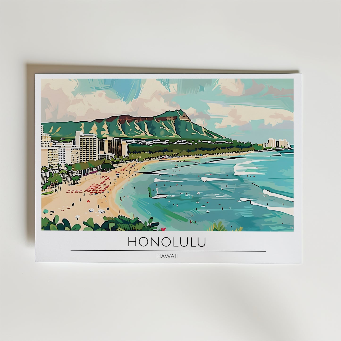 Honolulu Beach Poster