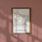 Jönköping Karta Poster