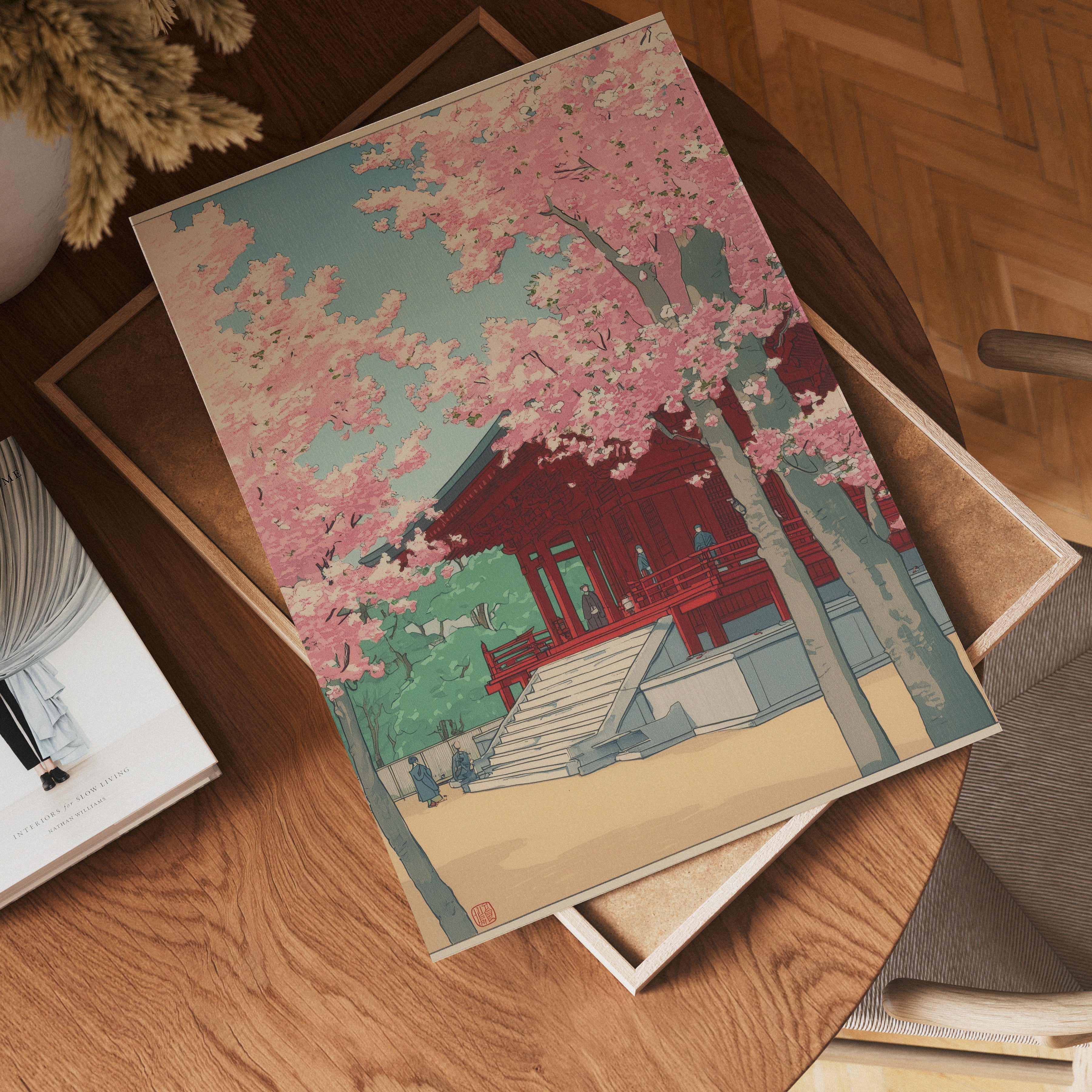 Sakura Temple Poster – modern väggdekoration – köp poster online Bozetto