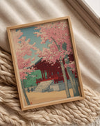 Sakura Temple Poster – poster väggdekoration inredning – Affischer hos Bozetto