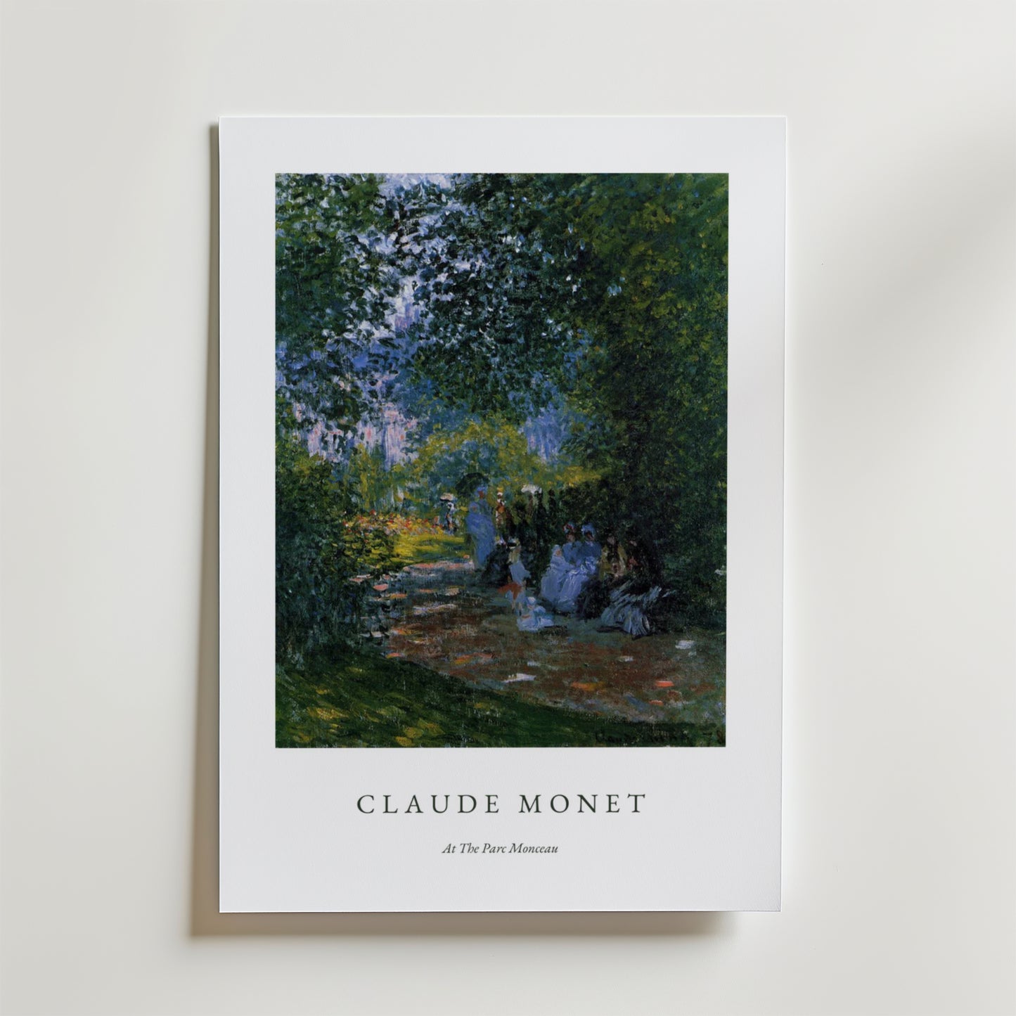 Claude Monet At the parc monceau Poster