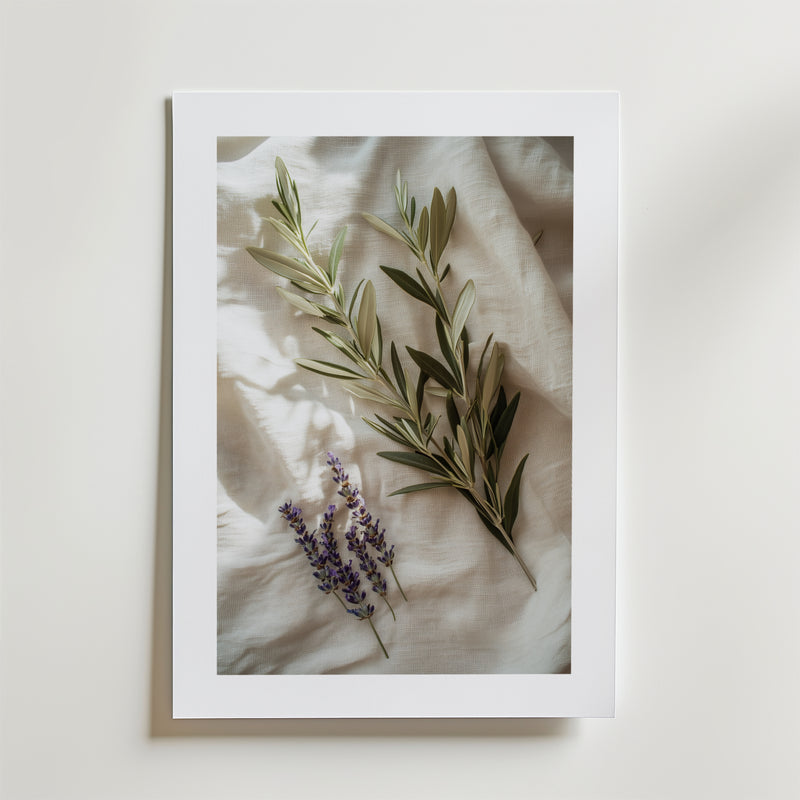 Linen & Leaves Poster