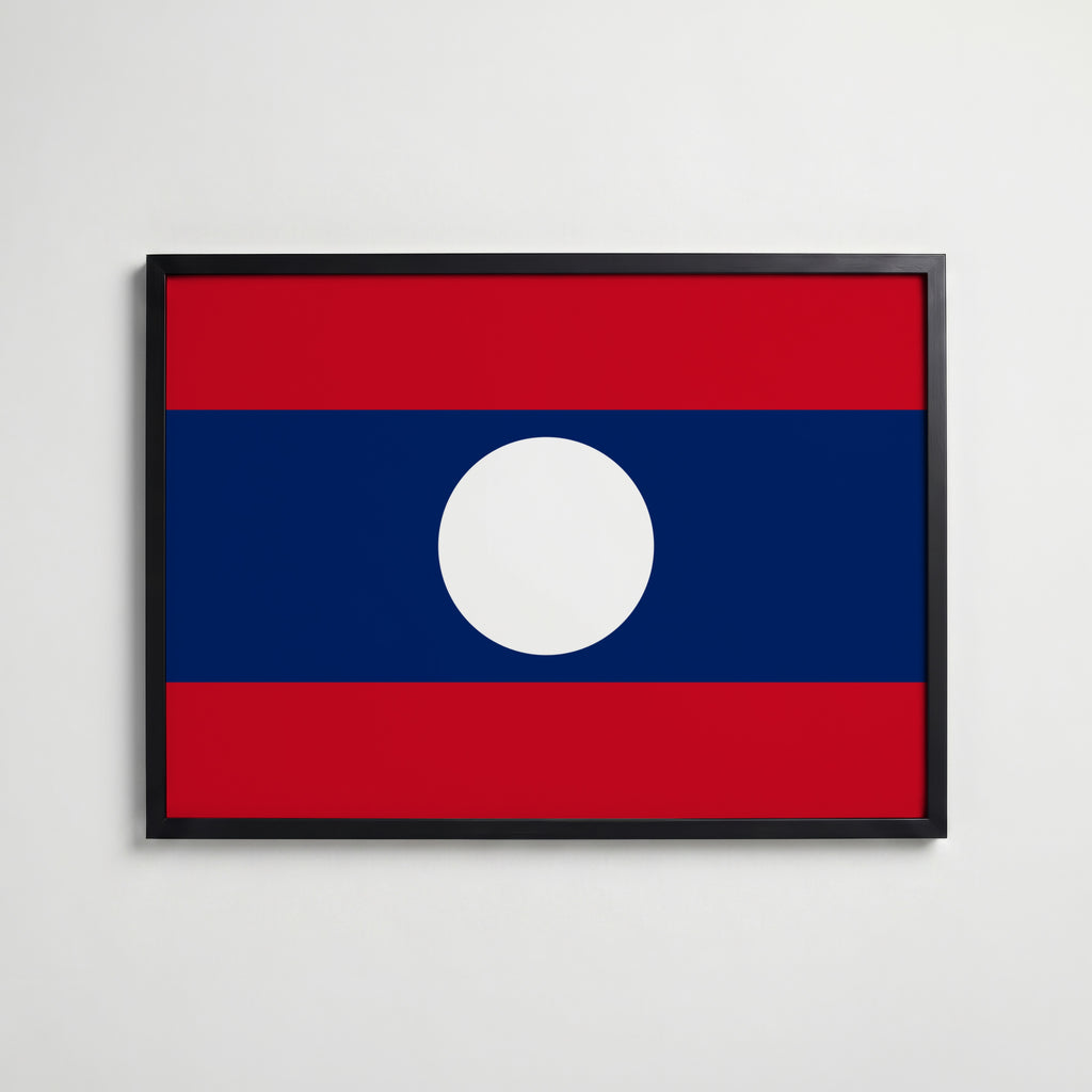 Laos National Flag Poster affisch – köp poster online – Bozetto väggdekoration