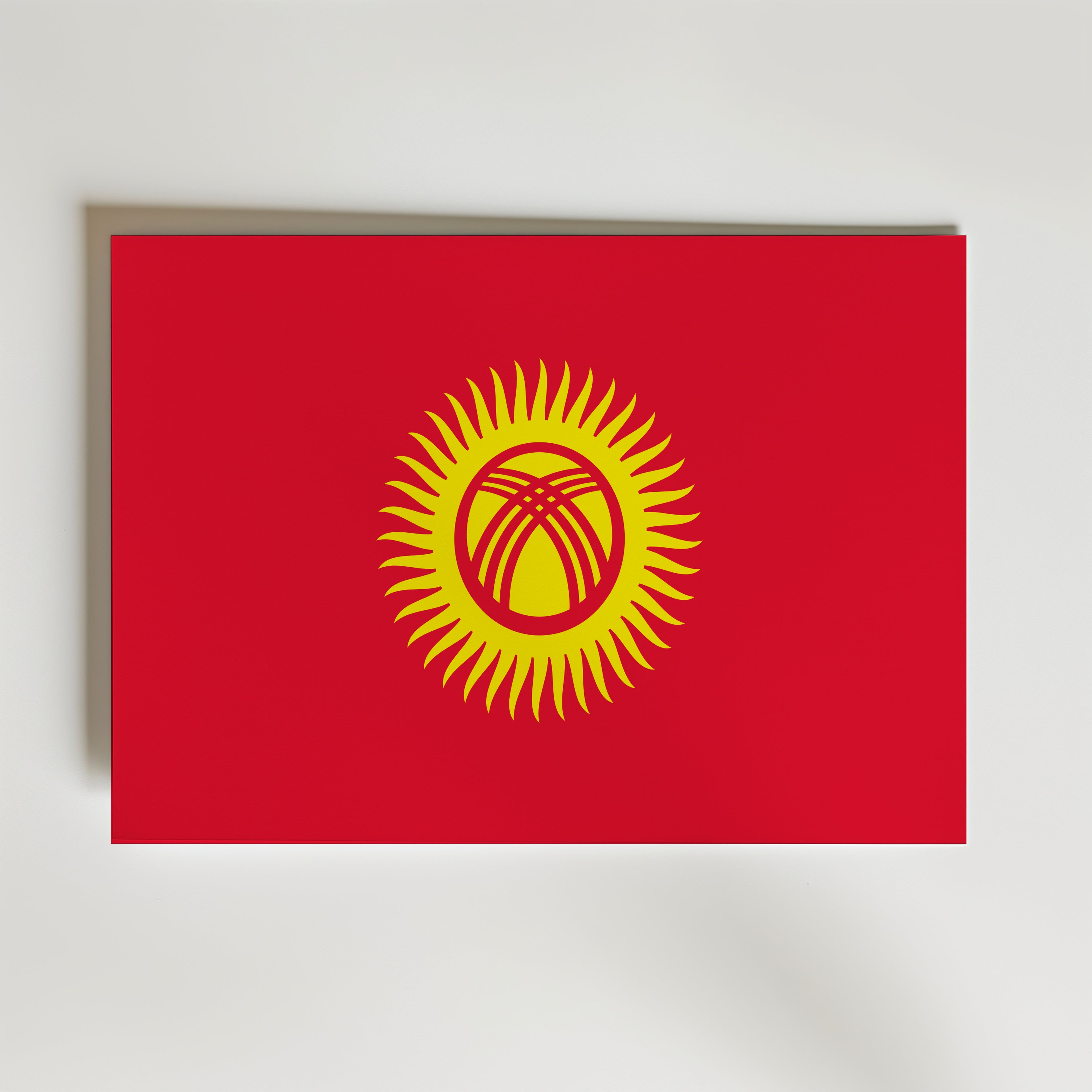 Kyrgyzstan National Flag Poster affisch – poster till väggdekoration – köp online hos Bozetto