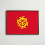 Kyrgyzstan National Flag Poster poster – väggdekoration för hemmet – köp hos Bozetto