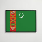 Turkmenistan National Flag Poster affisch – köp poster online – Bozetto väggdekoration