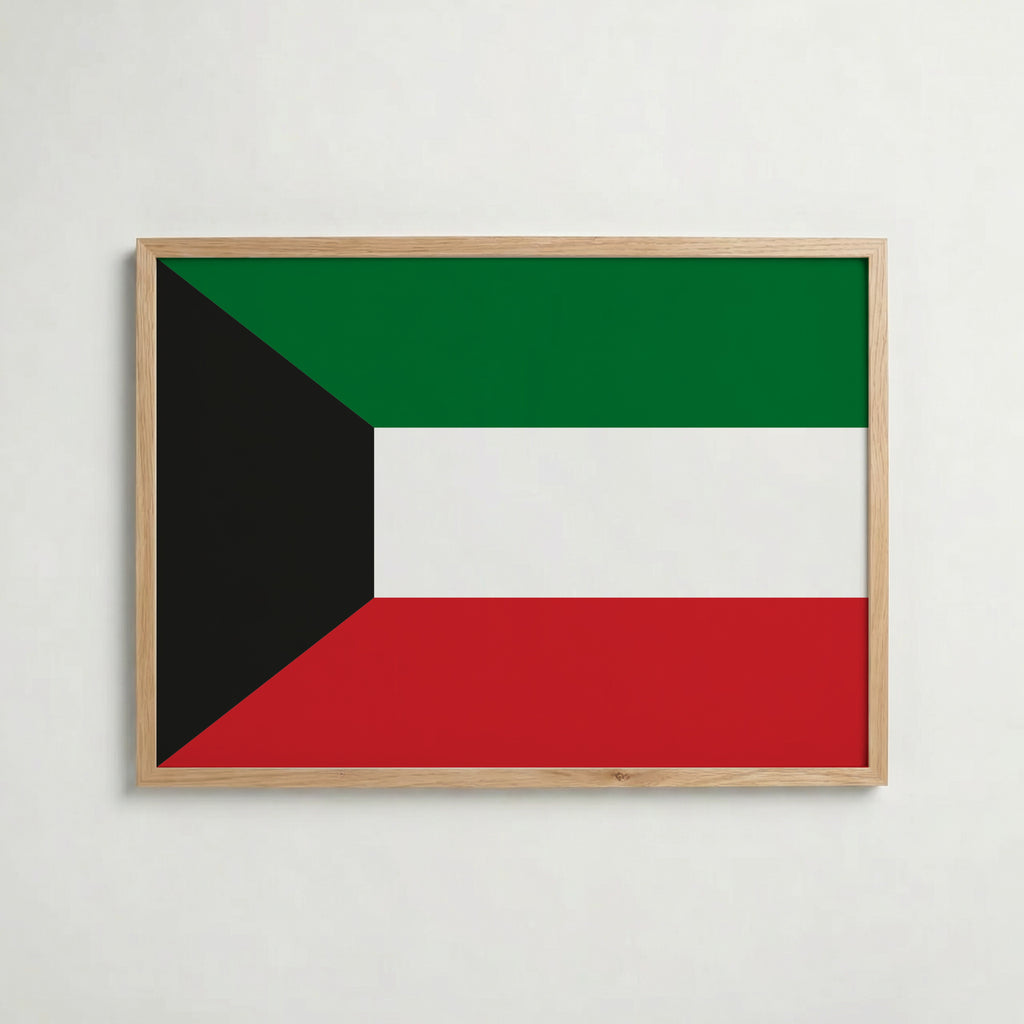 Kuwait National Flag Poster – poster väggdekoration inredning – Affischer hos Bozetto