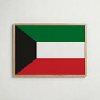 Kuwait National Flag Poster – poster väggdekoration inredning – Affischer hos Bozetto