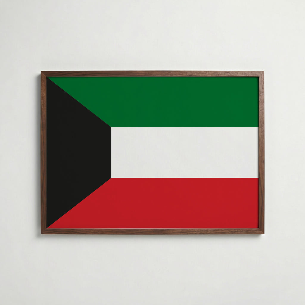 Kuwait National Flag Poster poster – väggdekoration för hemmet – köp hos Bozetto