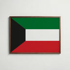 Kuwait National Flag Poster poster – väggdekoration för hemmet – köp hos Bozetto