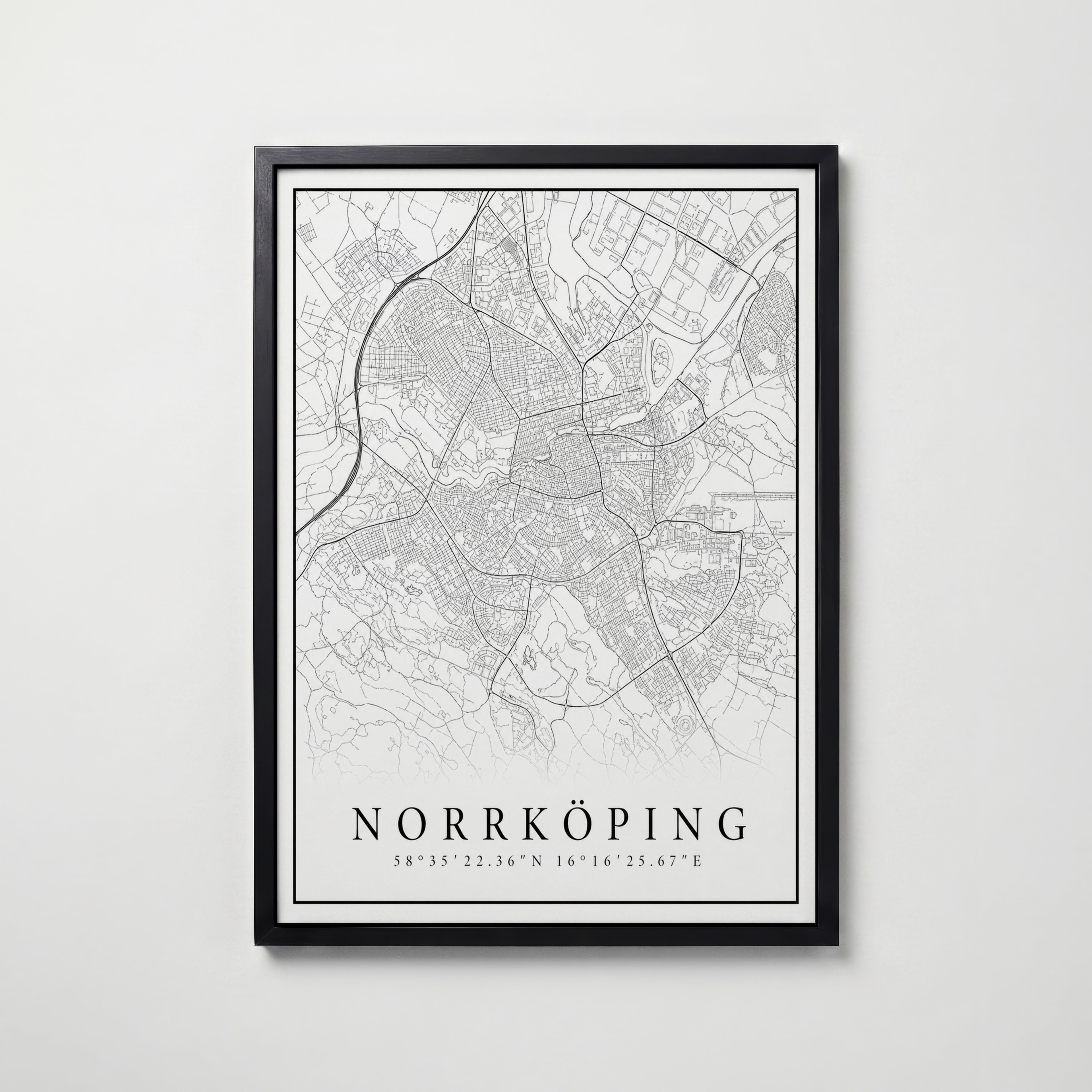 Norrköping Karta Poster