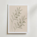 Trailing Olive Sprig affisch inramad i neutral ram – konsttryck från Bozetto – nr 1