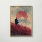 Red Sun Journey Poster poster – väggdekoration för hemmet – köp hos Bozetto