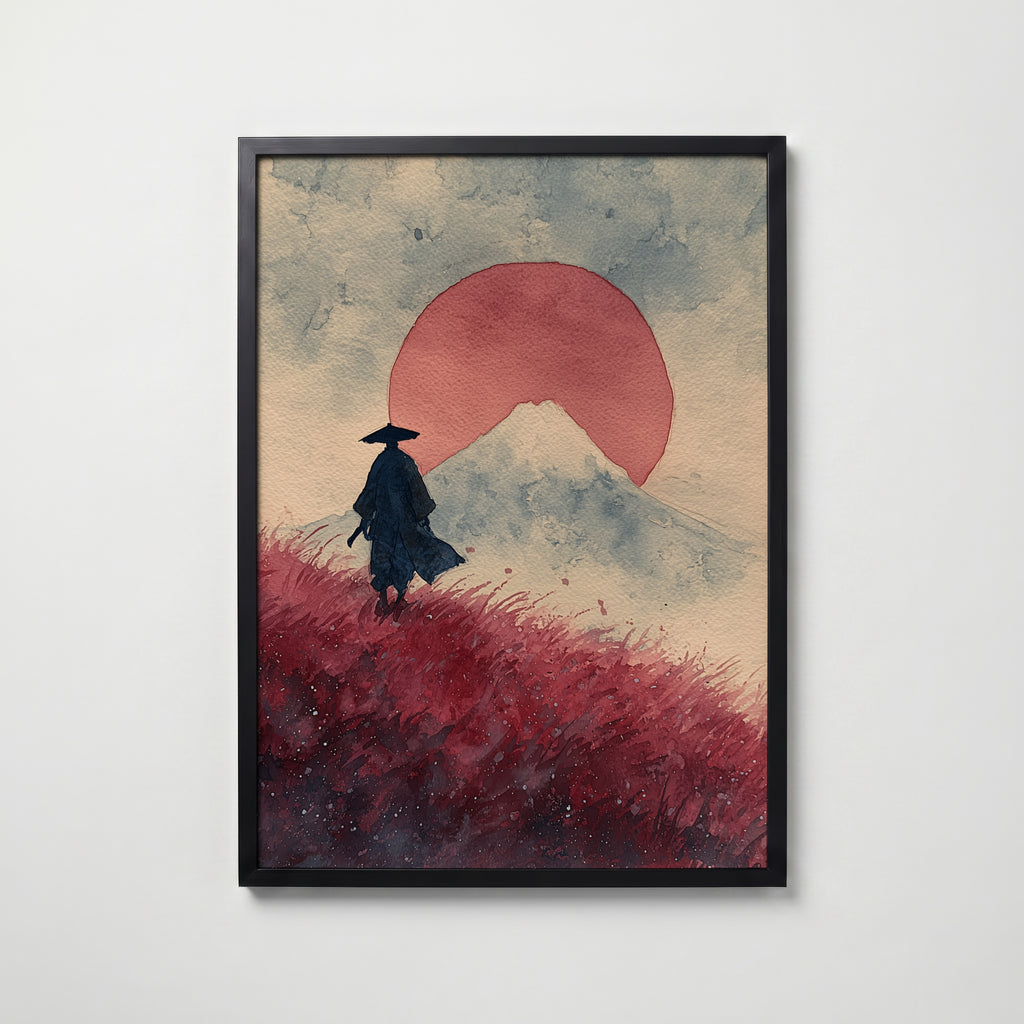 Red Sun Journey Poster – köp affisch till hemmet – Bozetto väggdekoration