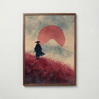 Red Sun Journey Poster affisch – stilren väggdekoration – Bozetto posters