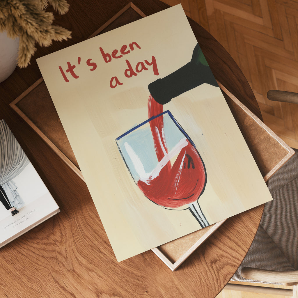 It’s Been a Day Wine Poster