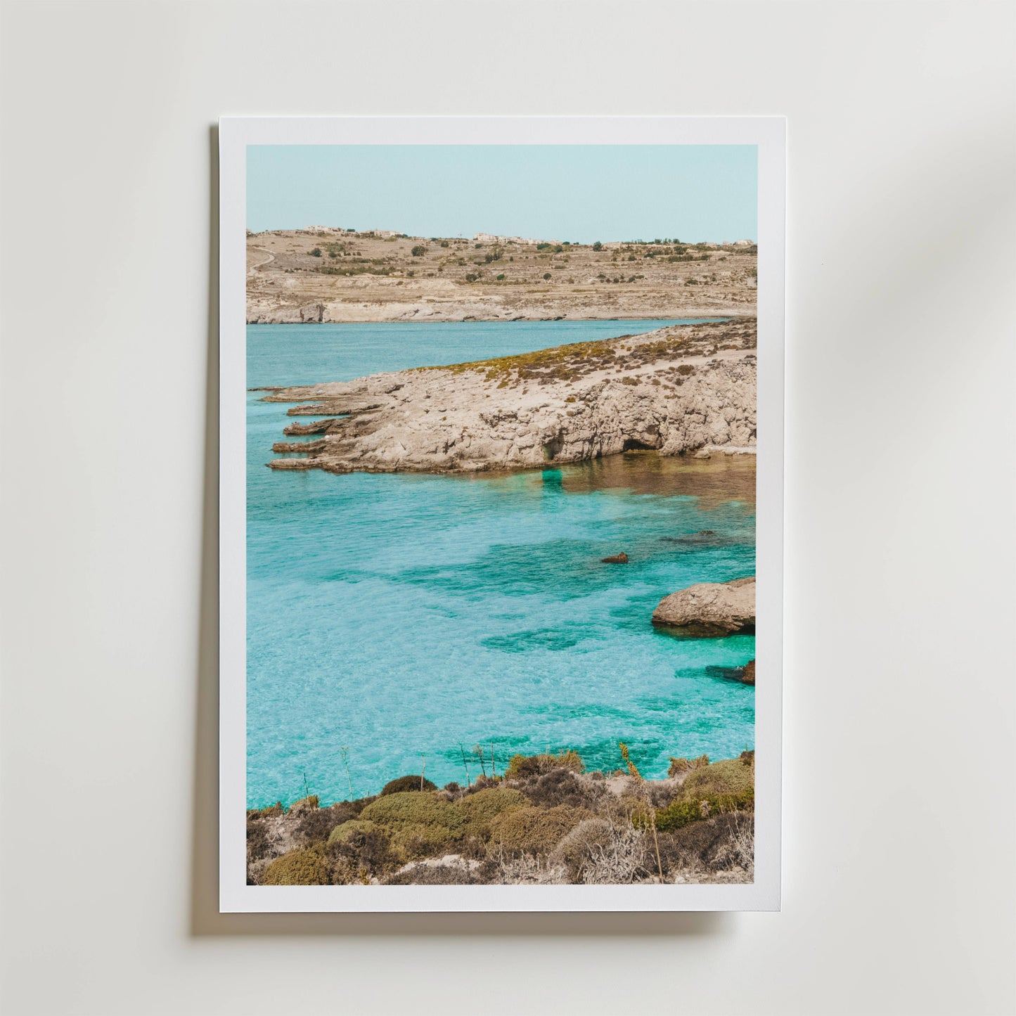 Turquoise Coastal View Poster