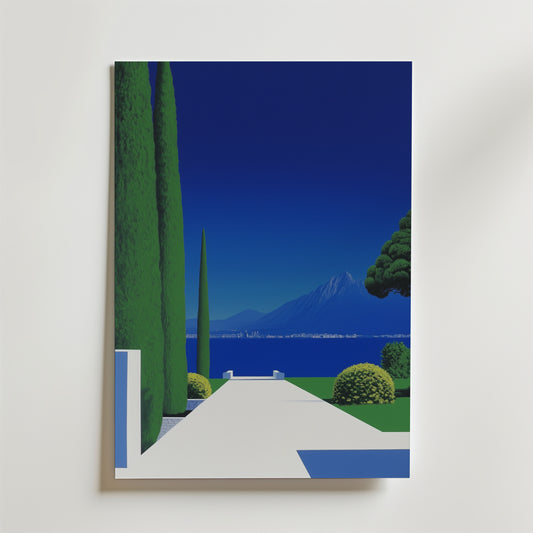 Lake and Mountain Hiroshi Poster