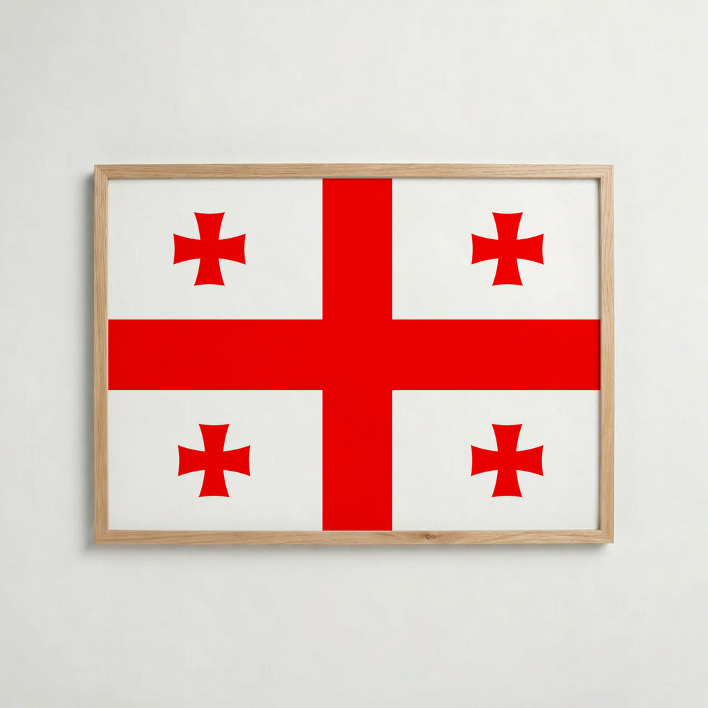 Georgia National Flag Poster – poster väggdekoration inredning – Affischer hos Bozetto