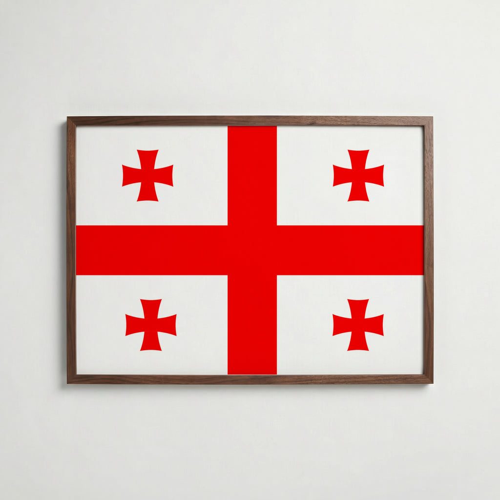 Georgia National Flag Poster poster – väggdekoration för hemmet – köp hos Bozetto