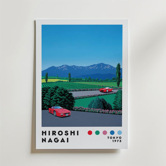 Hiroshi Nagai Alpine Drive Poster