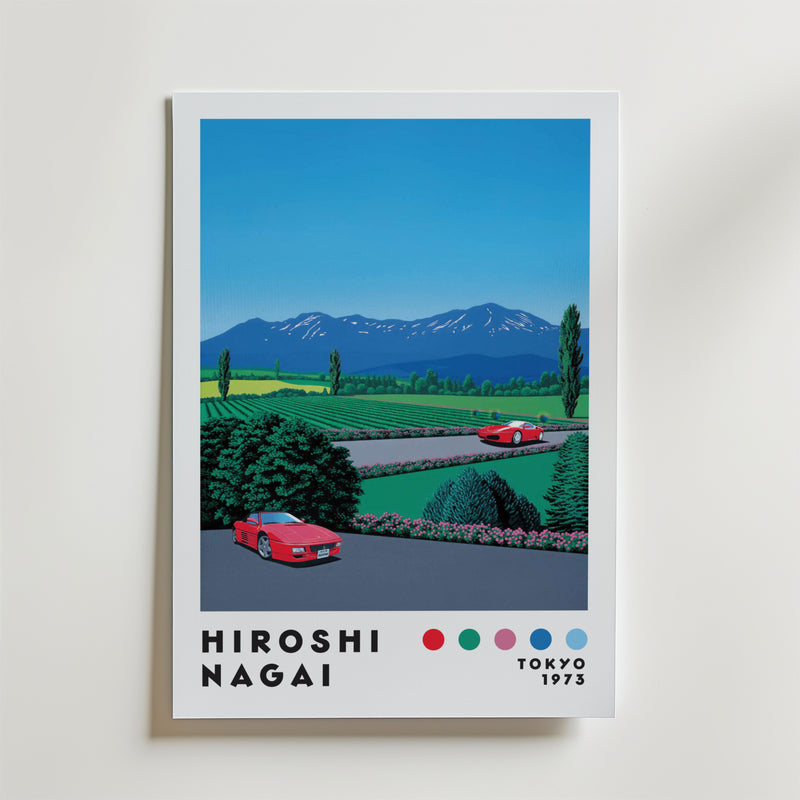 Hiroshi Nagai Alpine Drive Poster
