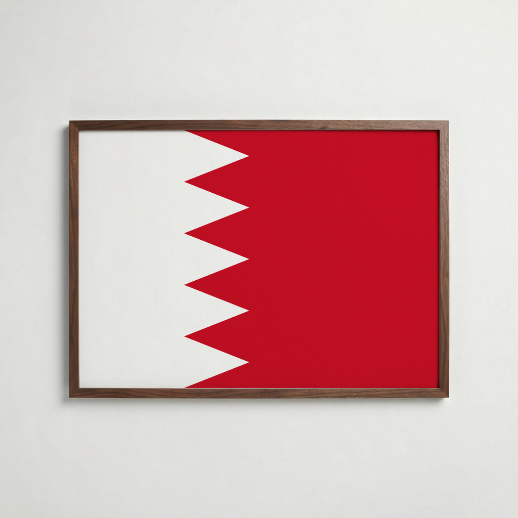 Bahrain National Flag Poster poster – väggdekoration för hemmet – köp hos Bozetto