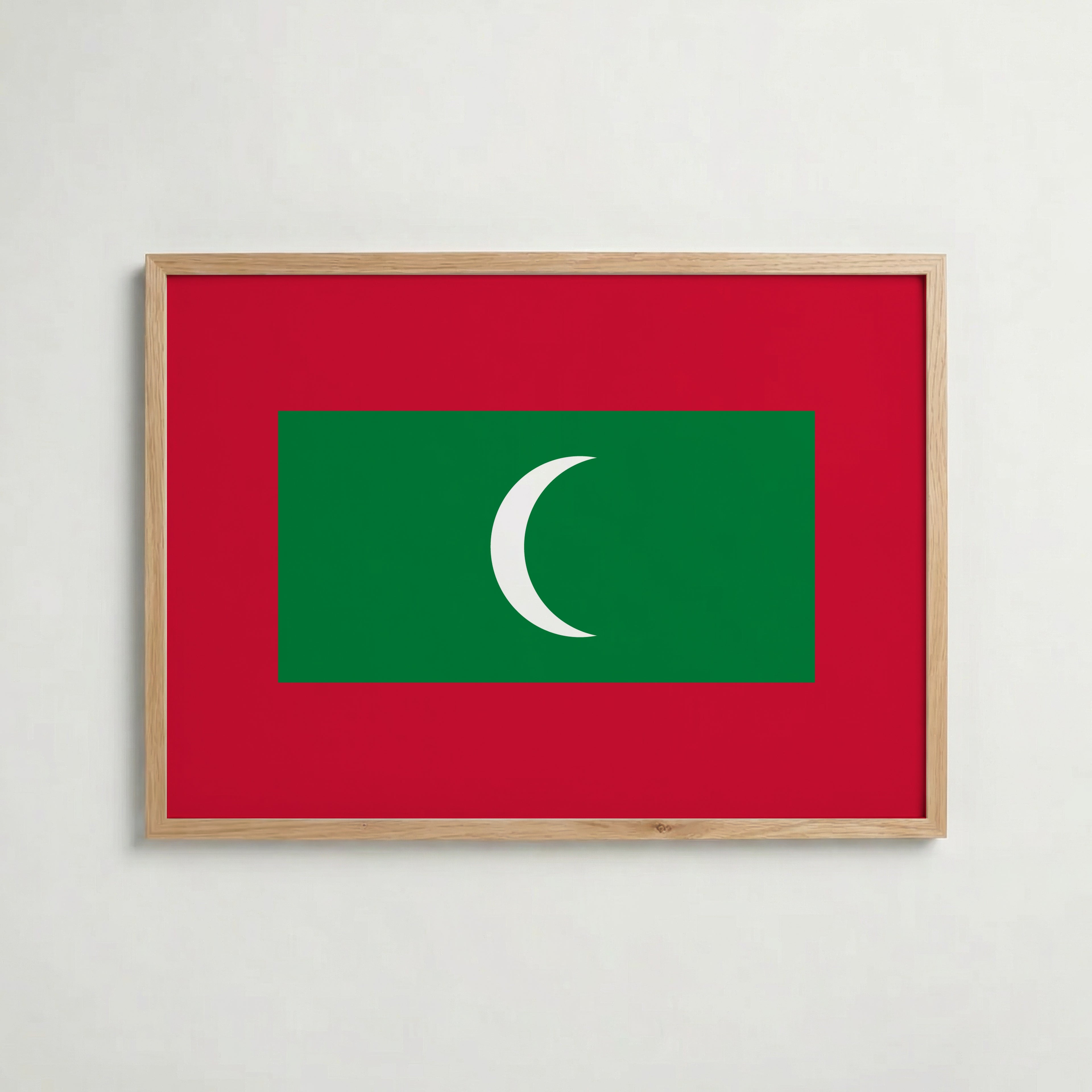 Maldives National Flag Poster i ekram – inramad konsttryck för stilren inredning hos Bozetto