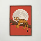 Lazy Tiger Poster – valnötsram