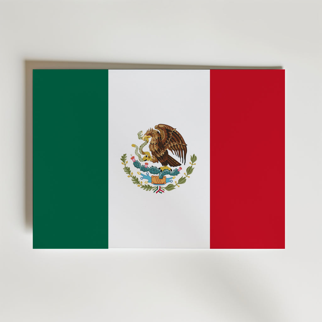 Mexico National Flag Poster affisch – poster till väggdekoration – köp online hos Bozetto