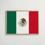 Mexico National Flag Poster – poster väggdekoration inredning – Affischer hos Bozetto
