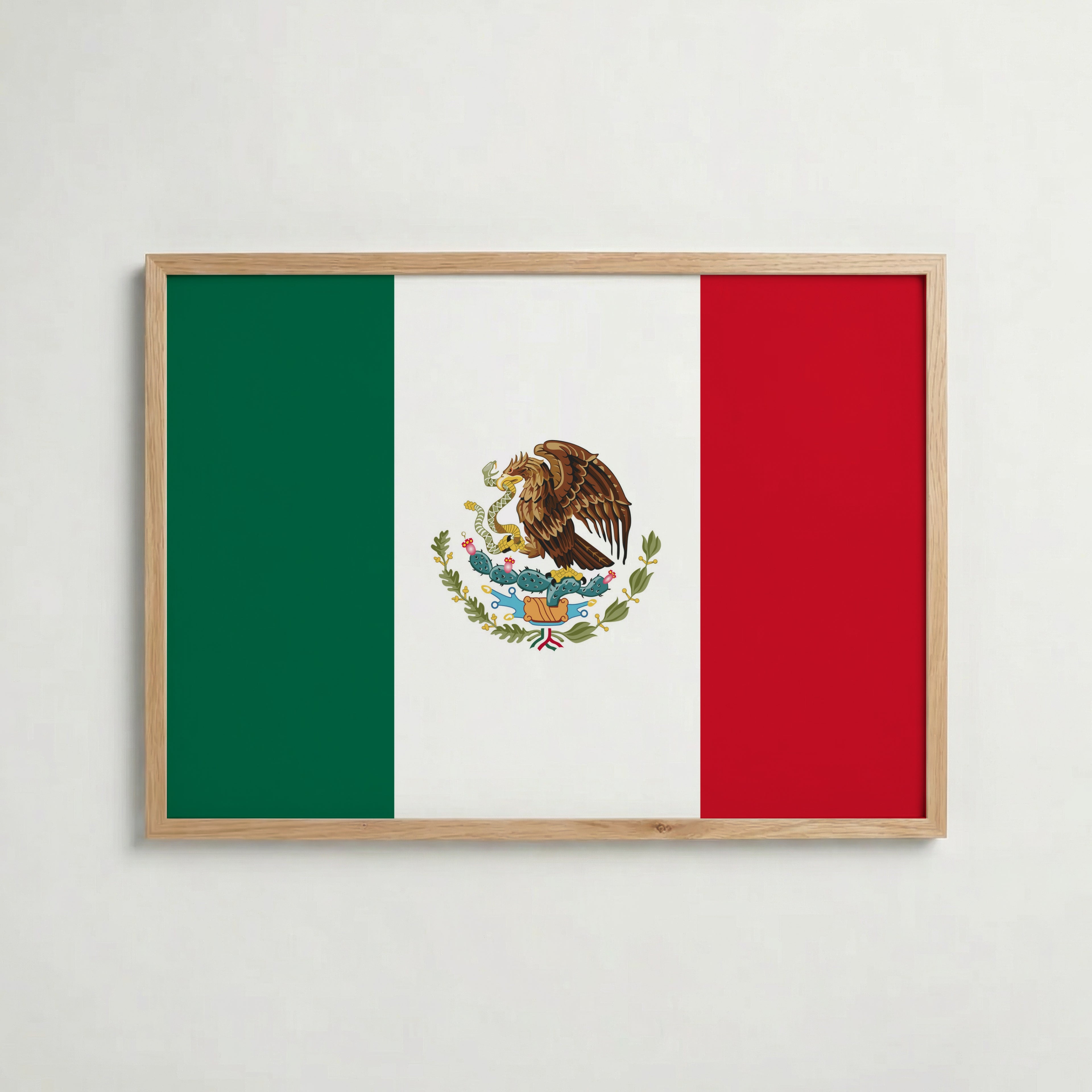 Mexico National Flag Poster – poster väggdekoration inredning – Affischer hos Bozetto