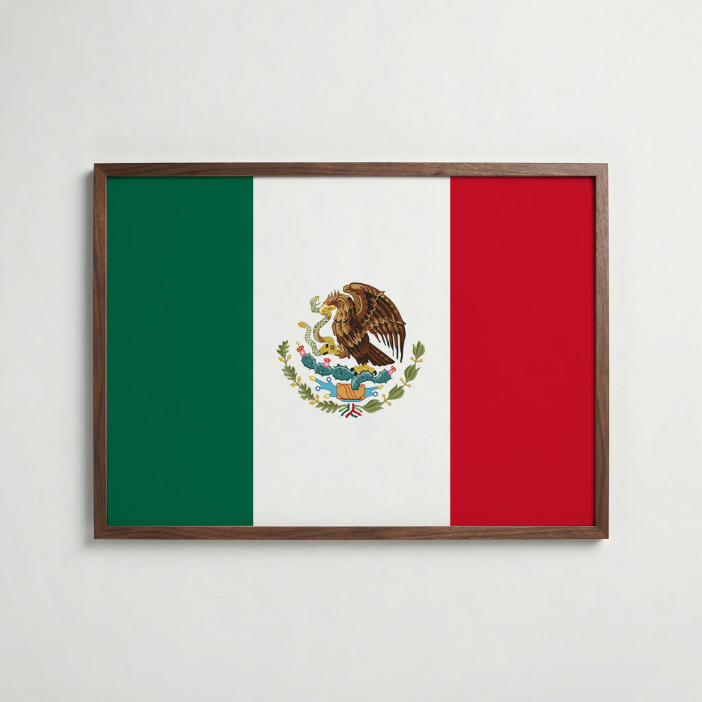 Mexico National Flag Poster poster – väggdekoration för hemmet – köp hos Bozetto