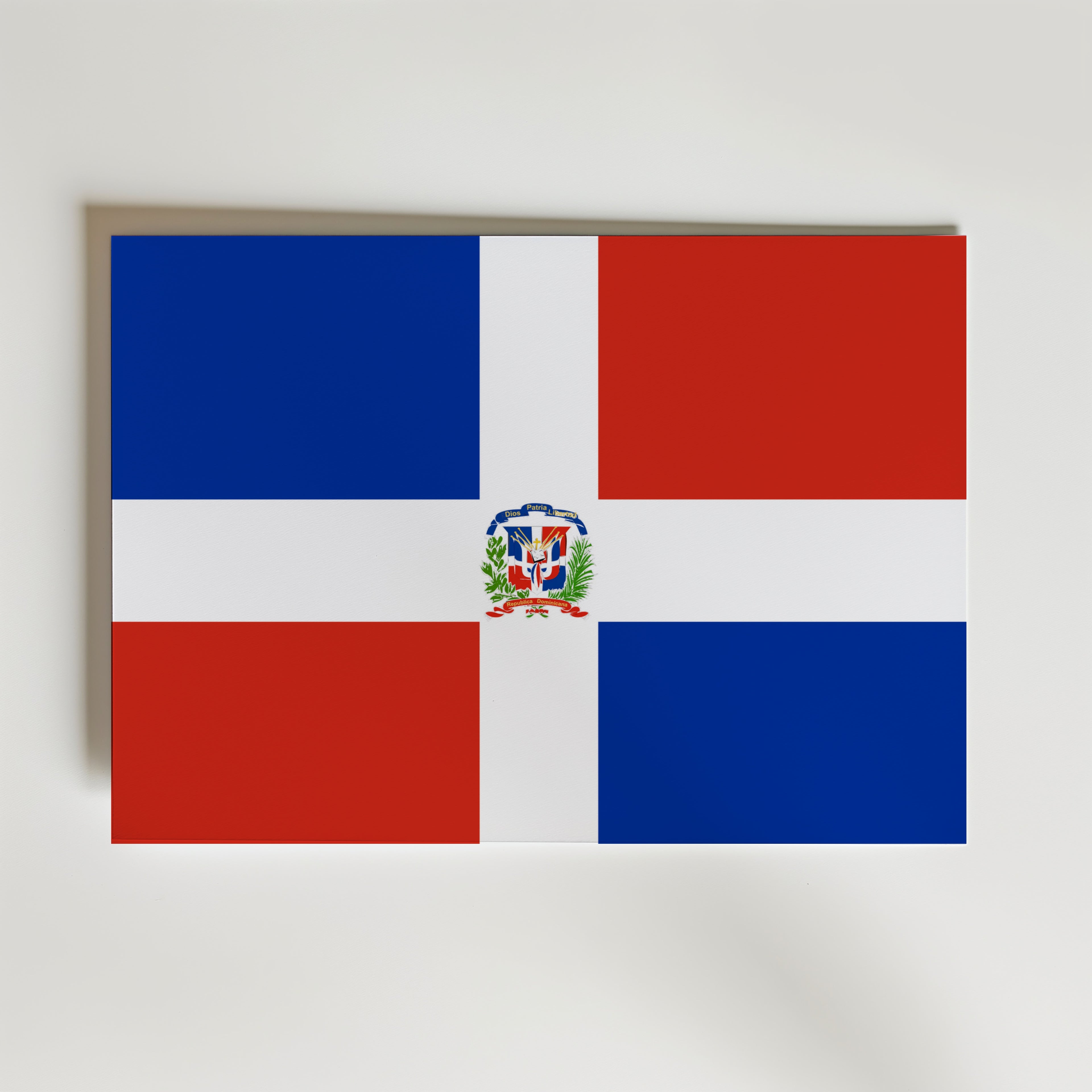 Dominican Republic National Flag Poster affisch – poster till väggdekoration – köp online hos Bozetto