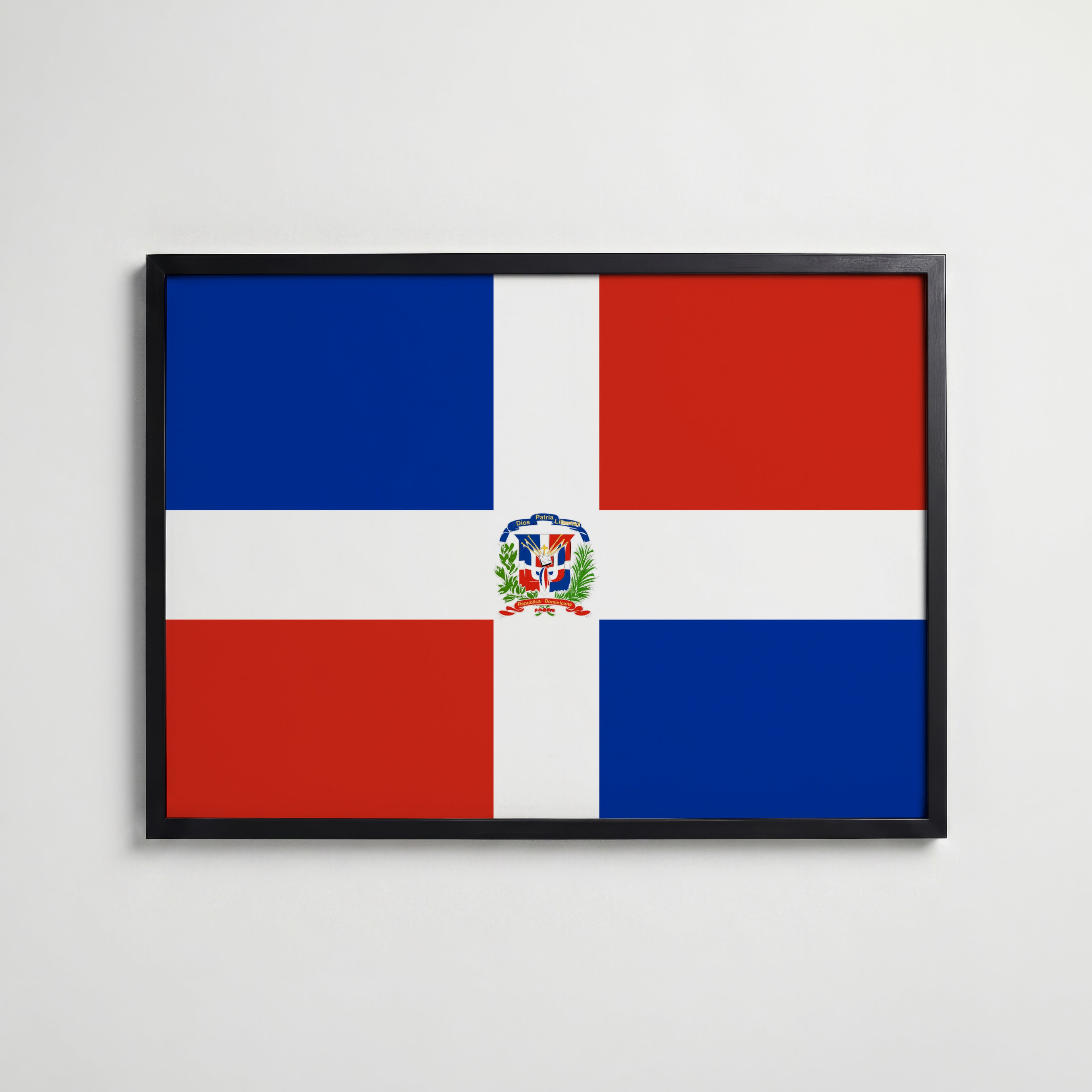 Dominican Republic National Flag Poster affisch – köp poster online – Bozetto väggdekoration