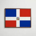 Dominican Republic National Flag Poster poster – väggdekoration för hemmet – köp hos Bozetto