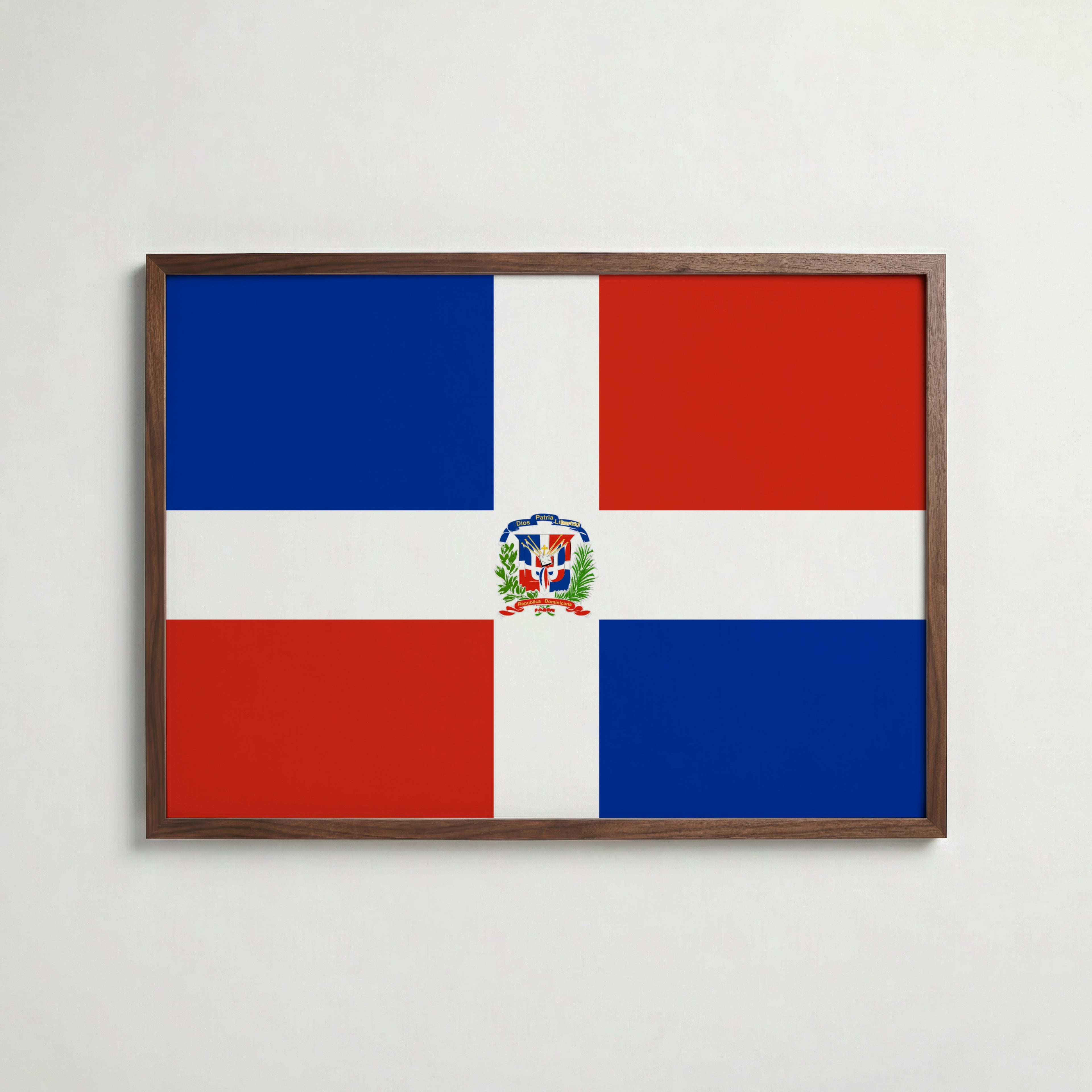 Dominican Republic National Flag Poster poster – väggdekoration för hemmet – köp hos Bozetto