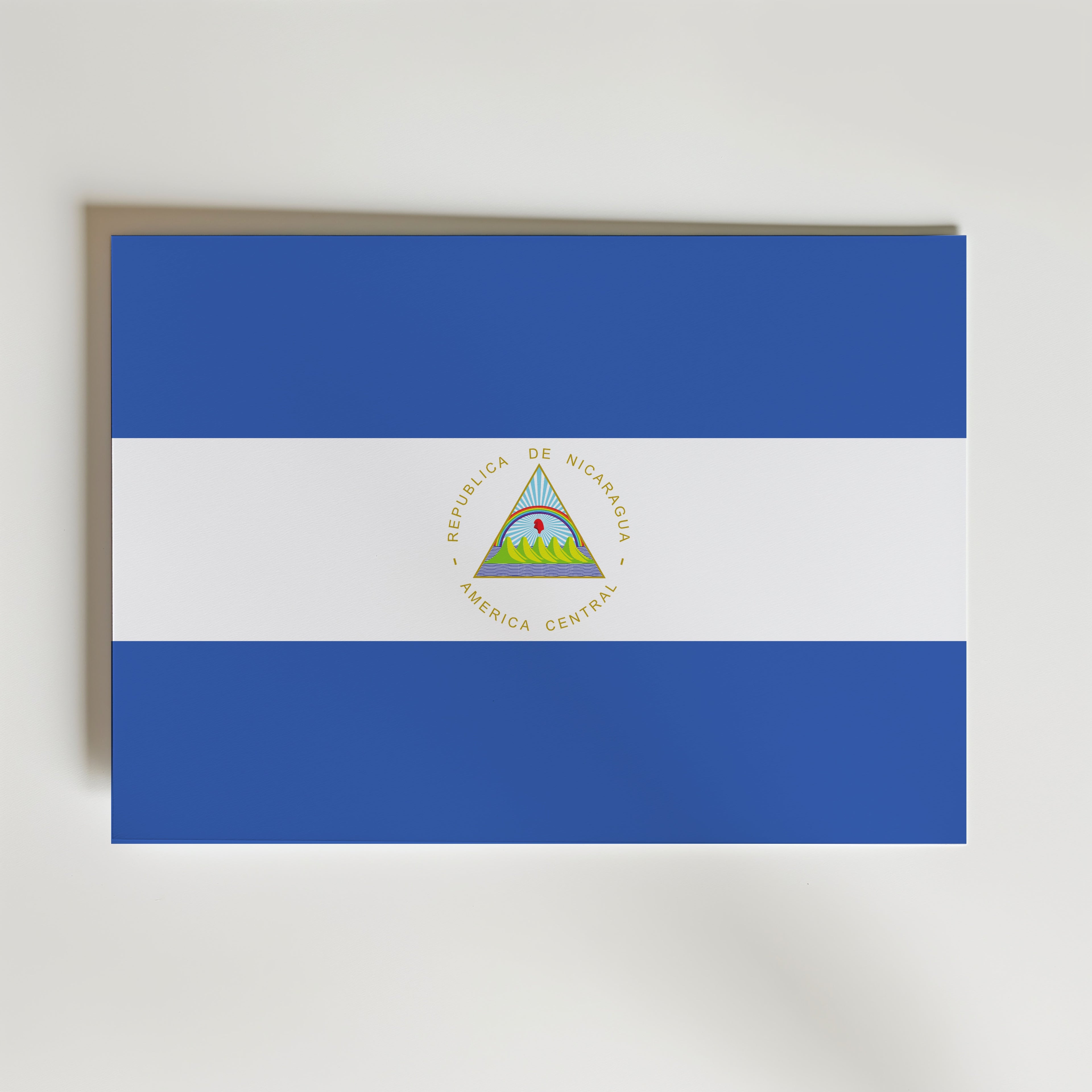 Nicaragua National Flag Poster affisch – poster till väggdekoration – köp online hos Bozetto