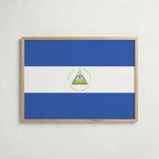 Nicaragua National Flag Poster – poster väggdekoration inredning – Affischer hos Bozetto