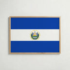 El Salvador National Flag Poster – poster väggdekoration inredning – Affischer hos Bozetto
