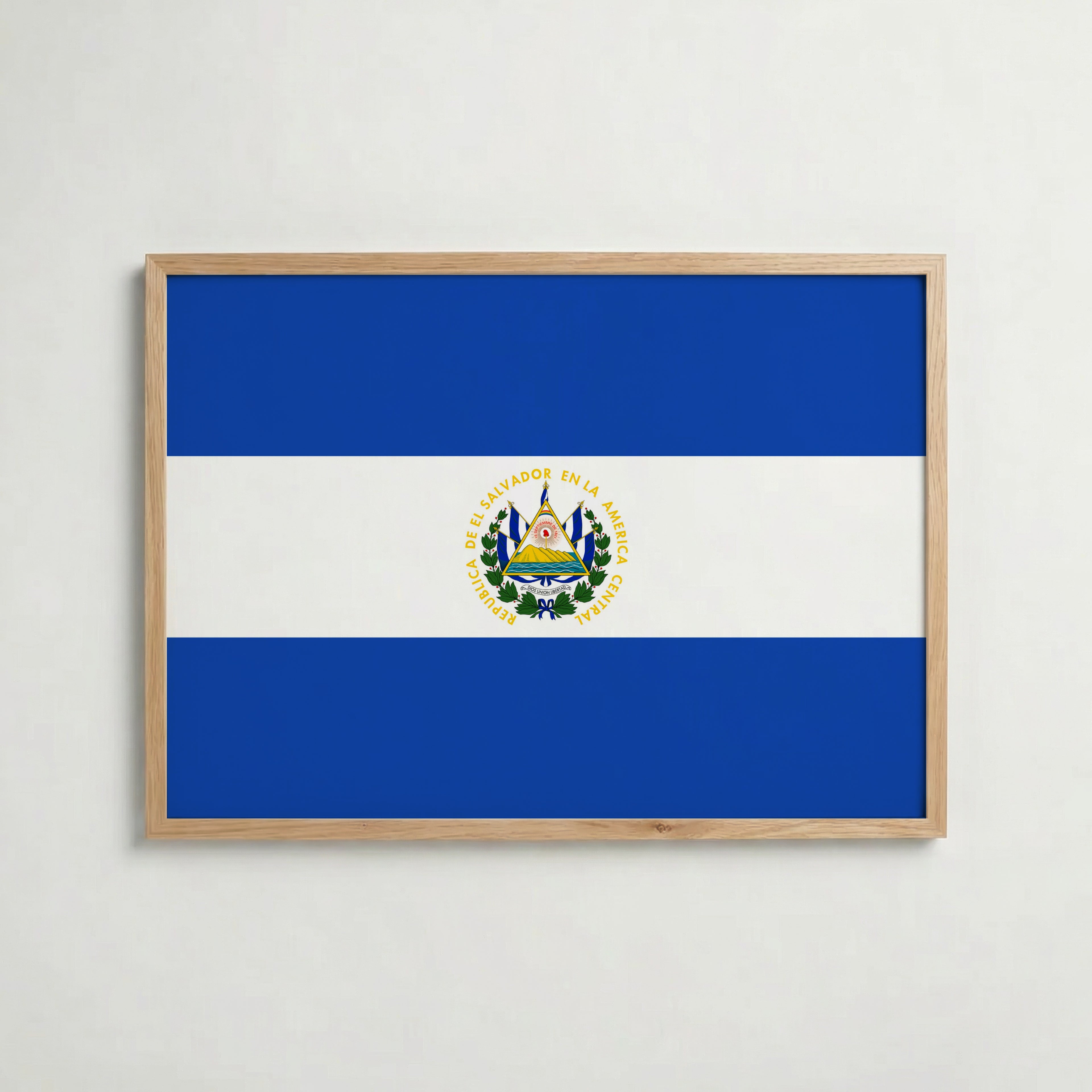 El Salvador National Flag Poster – poster väggdekoration inredning – Affischer hos Bozetto