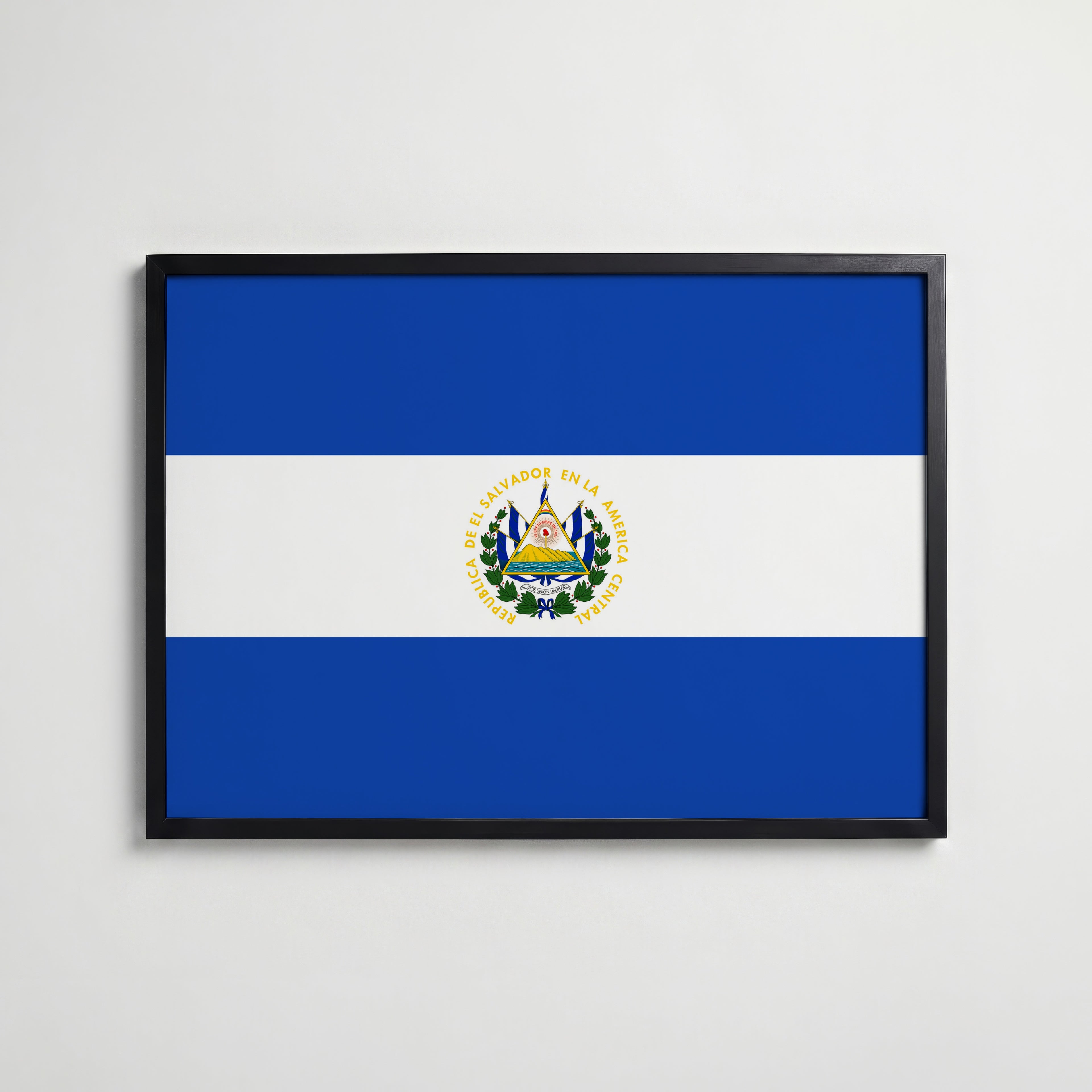 El Salvador National Flag Poster affisch – köp poster online – Bozetto väggdekoration