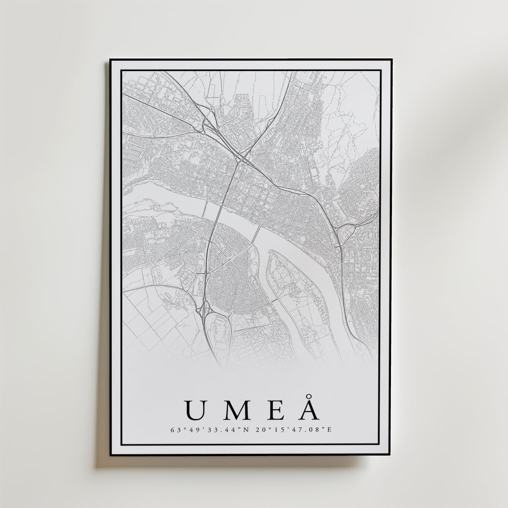 Umeå Karta Poster