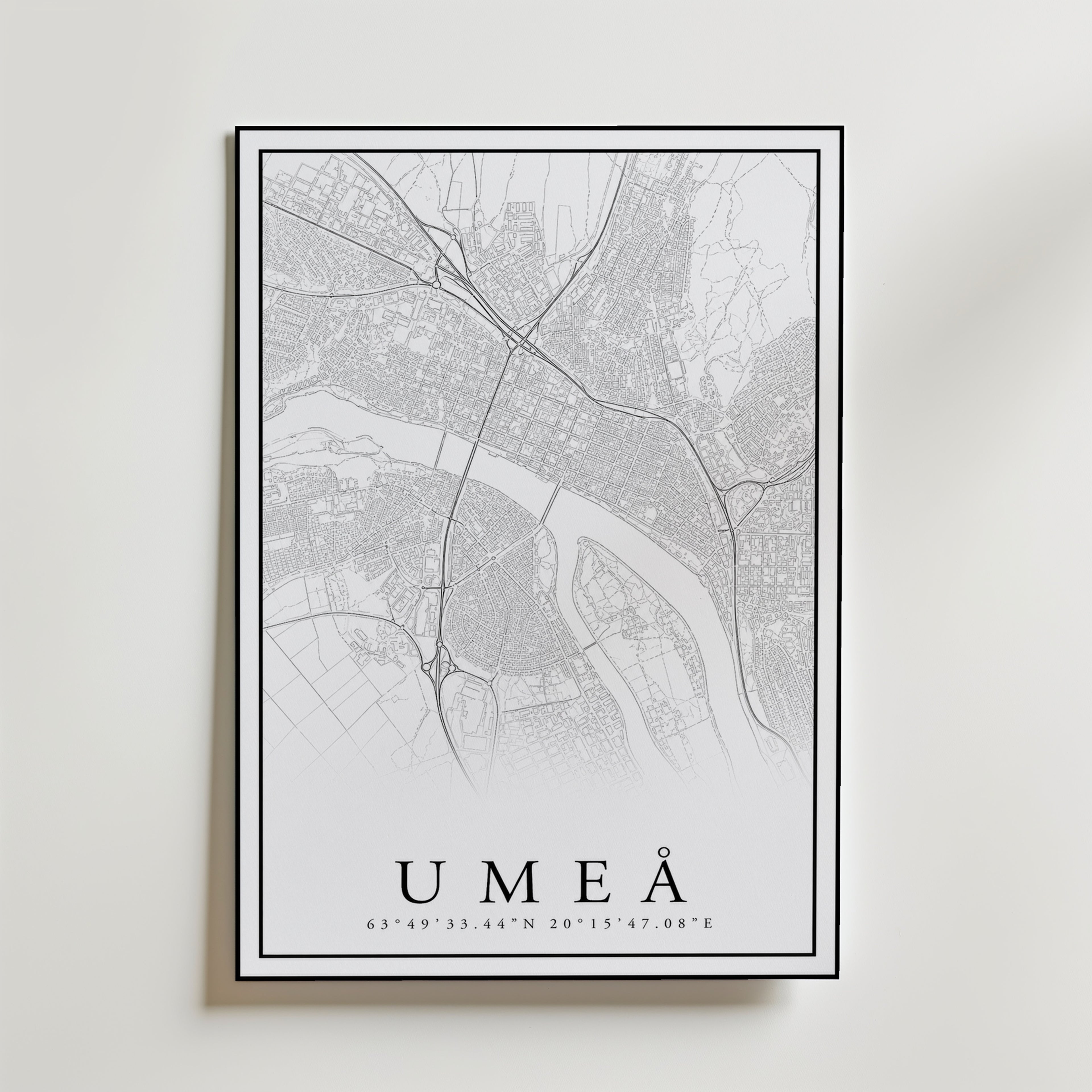 Umeå Karta Poster