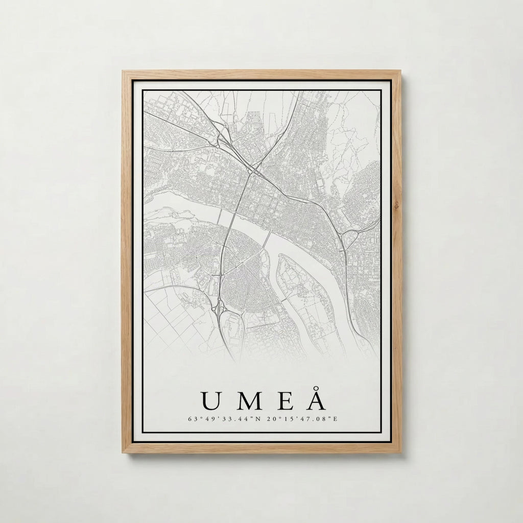 Umeå Karta Poster
