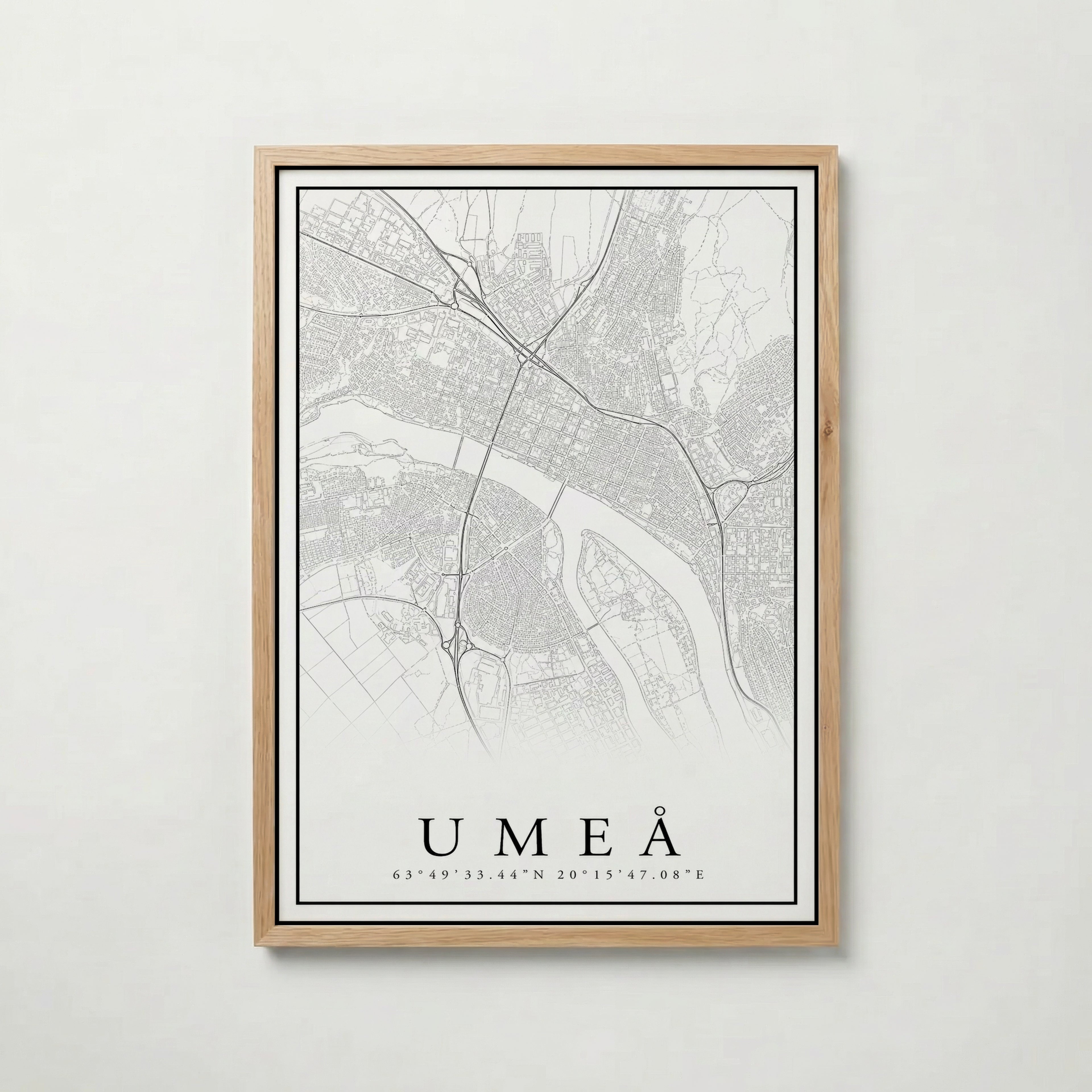 Umeå Karta Poster