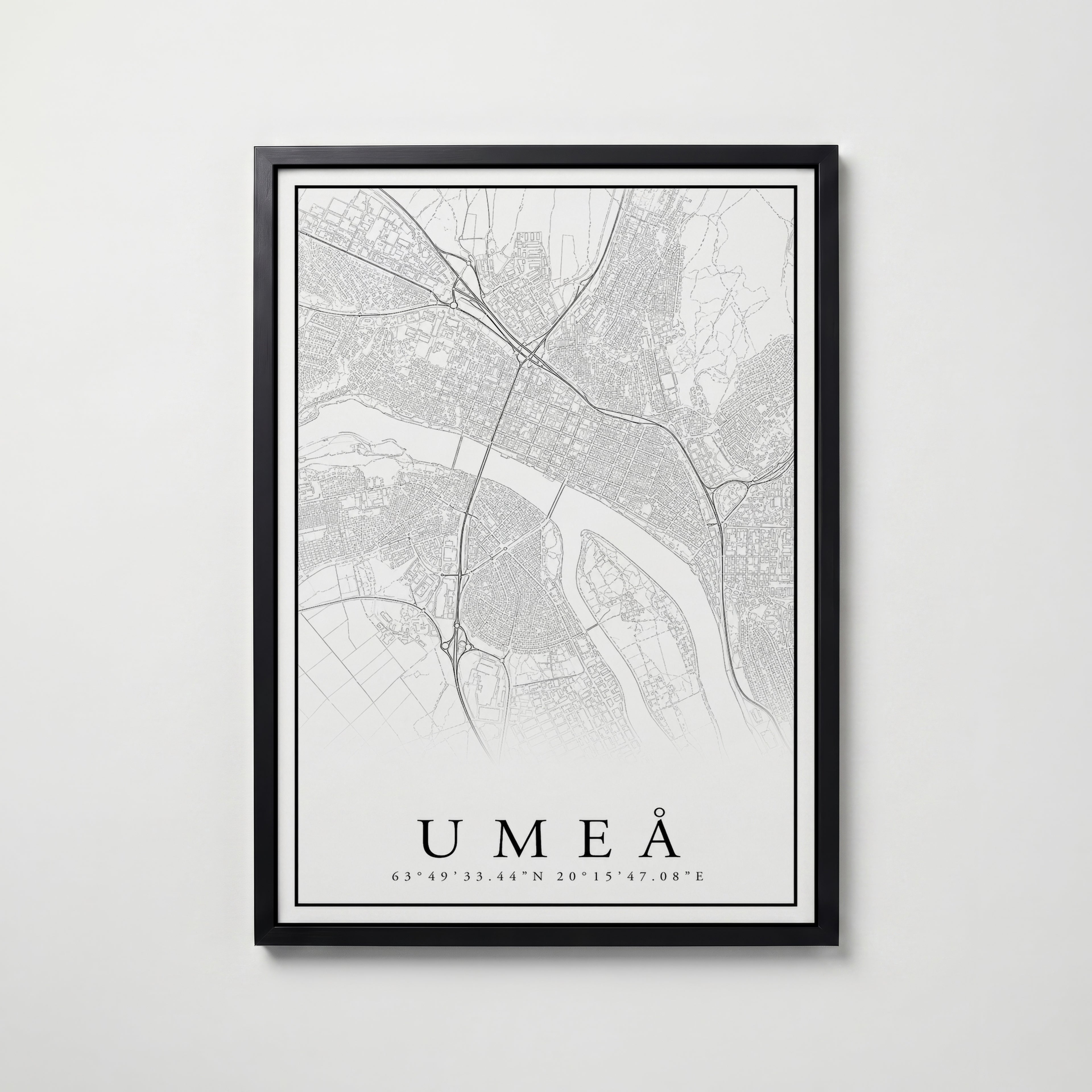 Umeå Karta Poster