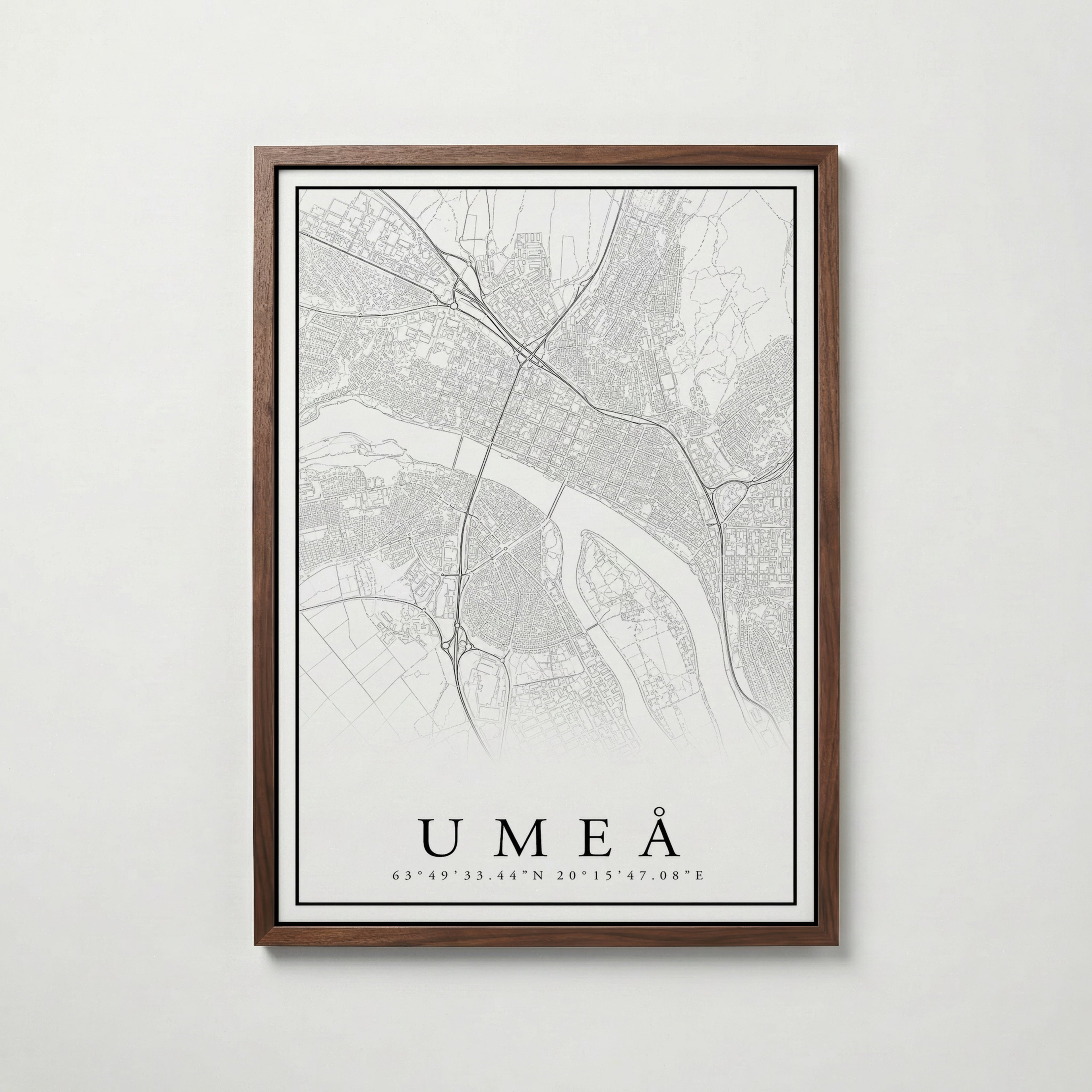 Umeå Karta Poster